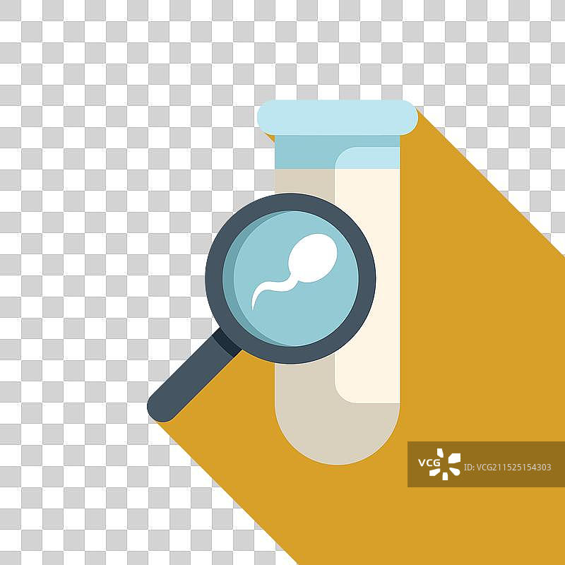 放大镜检查试管中的精子图片素材