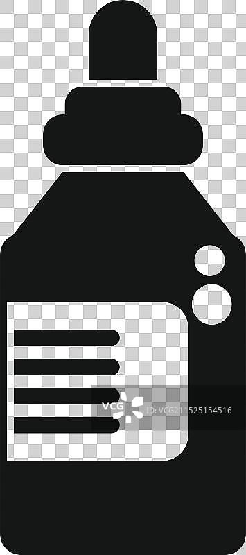 显示医疗用途的黑色鼻腔喷雾剂瓶图标图片素材