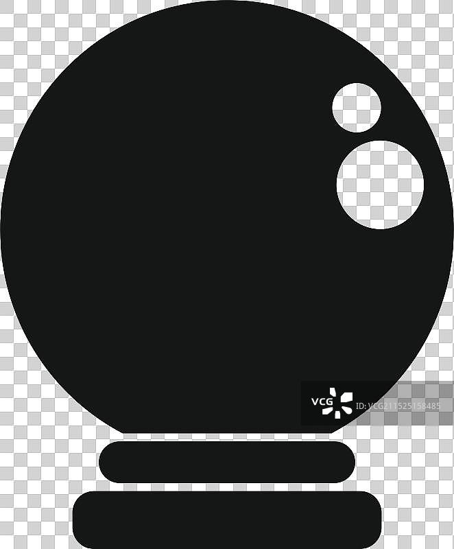 显示未来的黑色水晶球图标图片素材