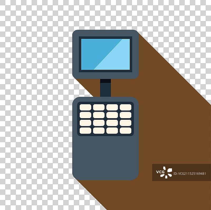 显示空白触摸屏的收银机图片素材