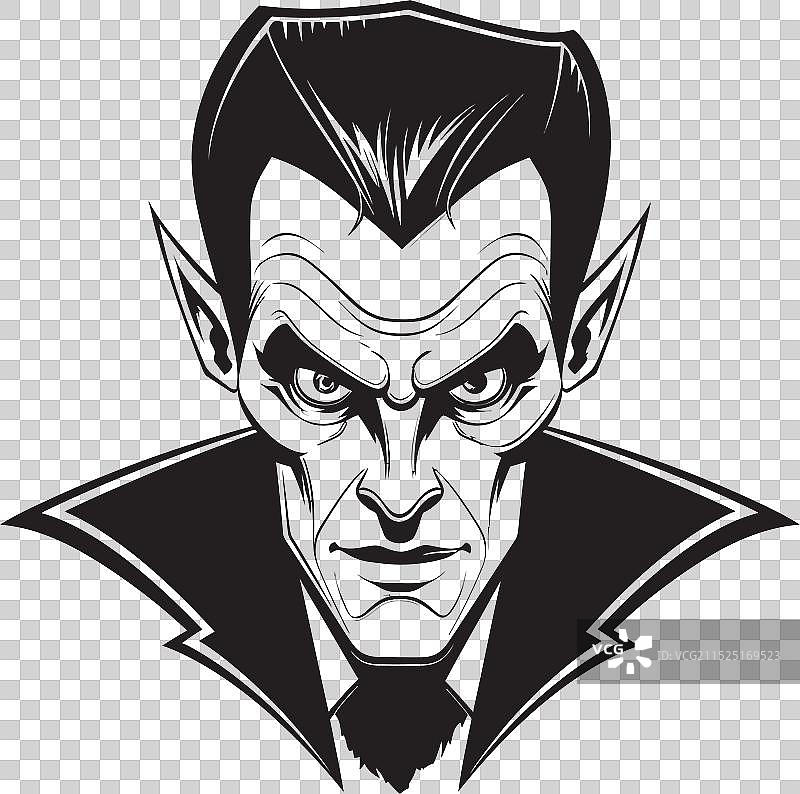 黑色神秘伯爵的哥特式静脉吸血鬼符号图片素材