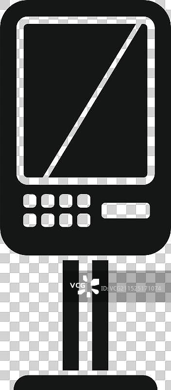 带空白屏幕的信息亭展示图片素材