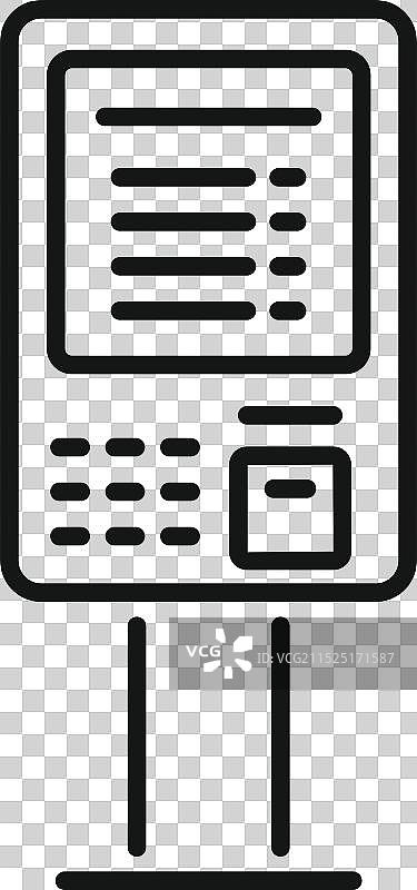 显示重要信息的互动信息亭图片素材