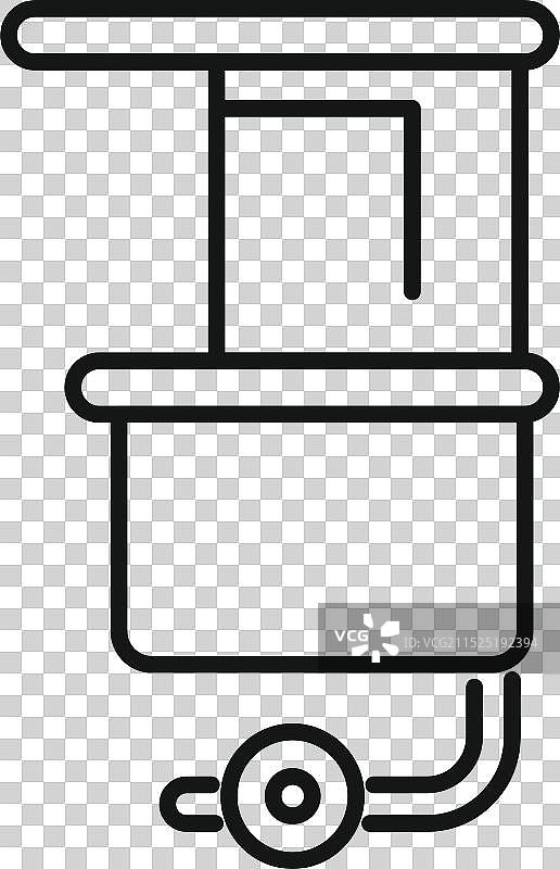 街边带遮阳篷的移动餐车图片素材