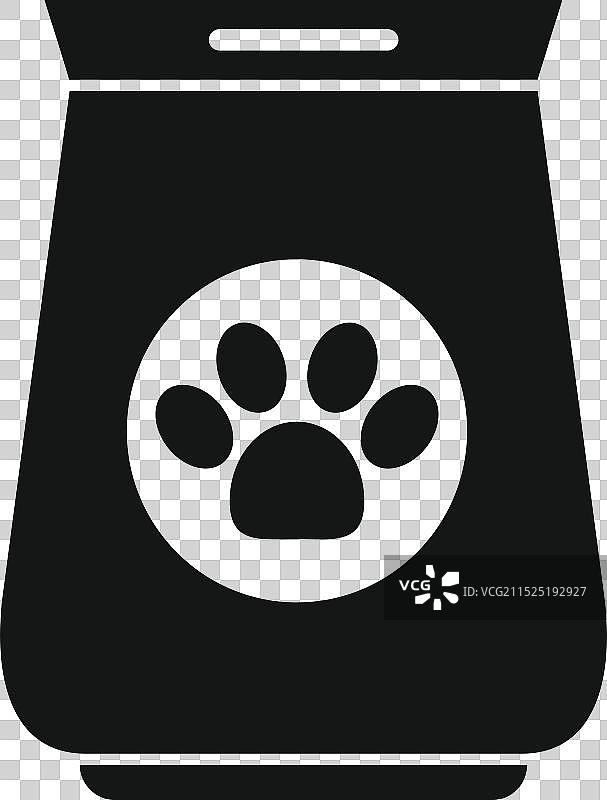 带爪子的猫狗干粮黑色包装袋图片素材