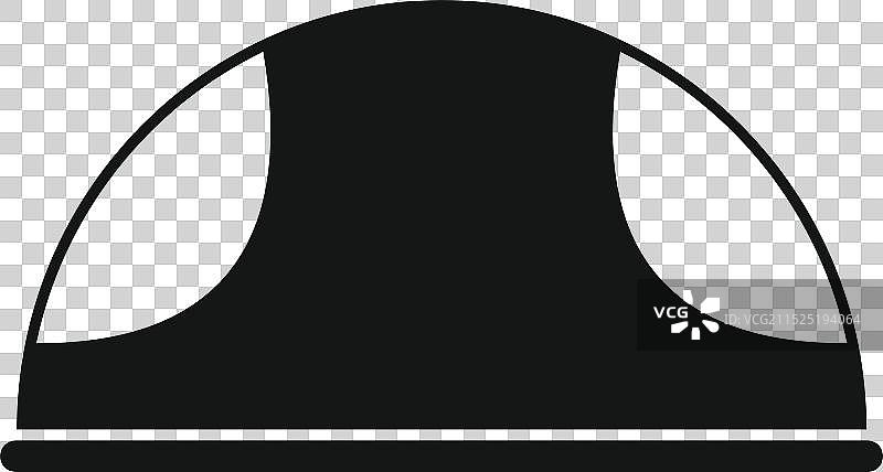 现代半圆形预制圆顶房屋图标图片素材