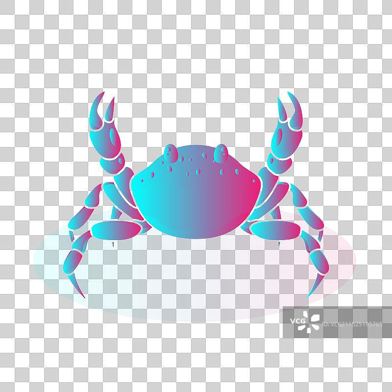 螃蟹渐变图片素材