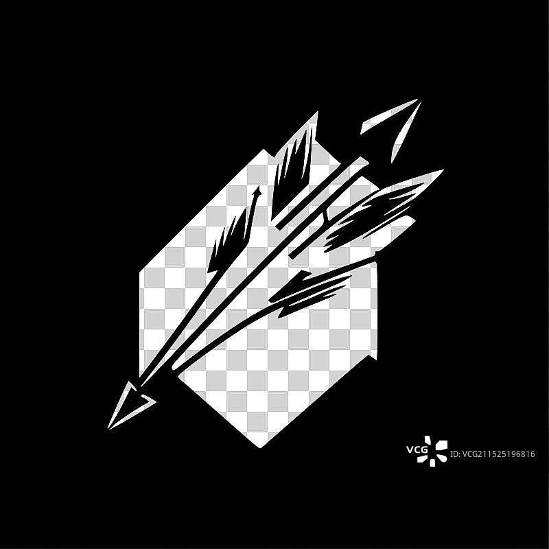 黑白箭头图片素材