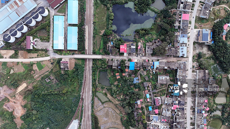 美丽乡村城镇建设发展航拍图片素材