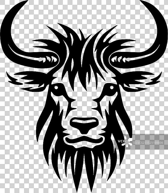 高地牛 - 简约的简单轮廓图片素材