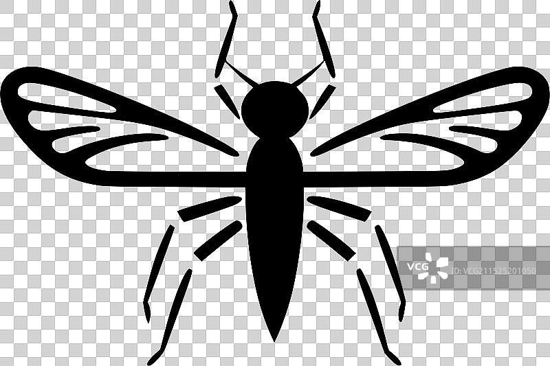 蚊子 - 极简和扁平标志图片素材