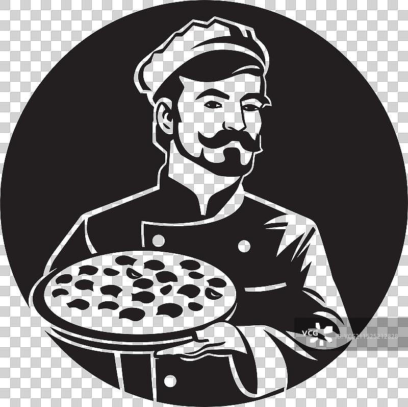 披萨店工艺时尚剪影图片素材