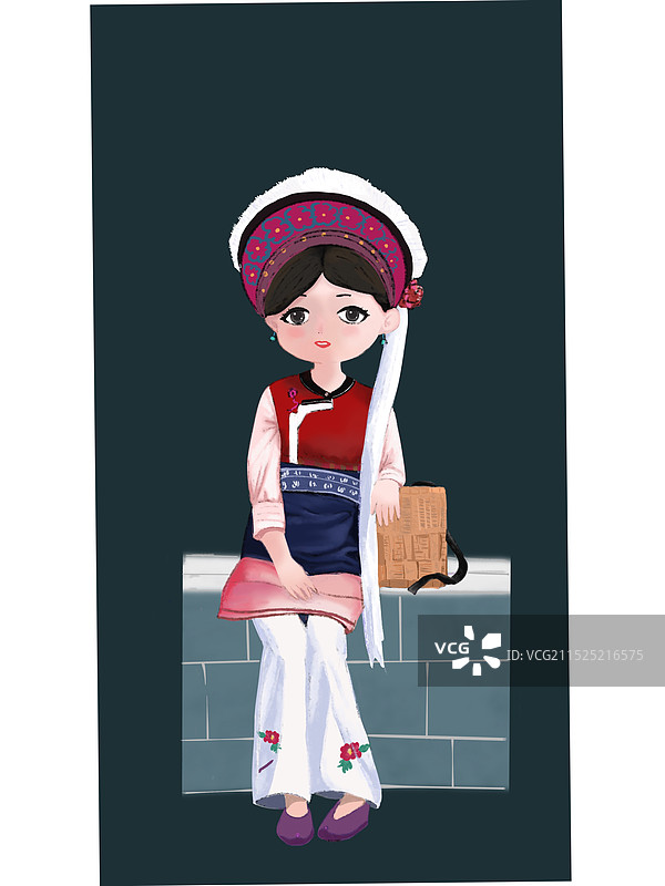 少数民族白族姑娘图片素材