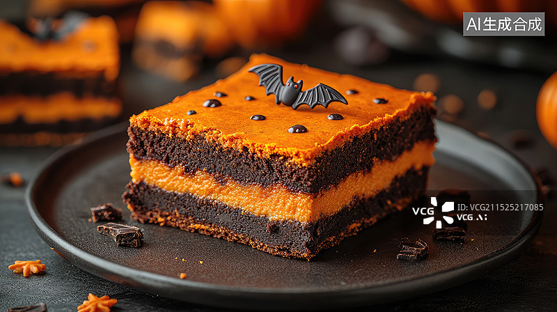 【AI数字艺术】创意万圣节甜品蛋糕图片素材