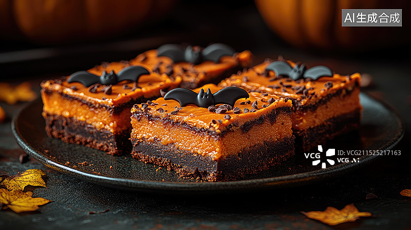 【AI数字艺术】创意万圣节甜品蛋糕图片素材