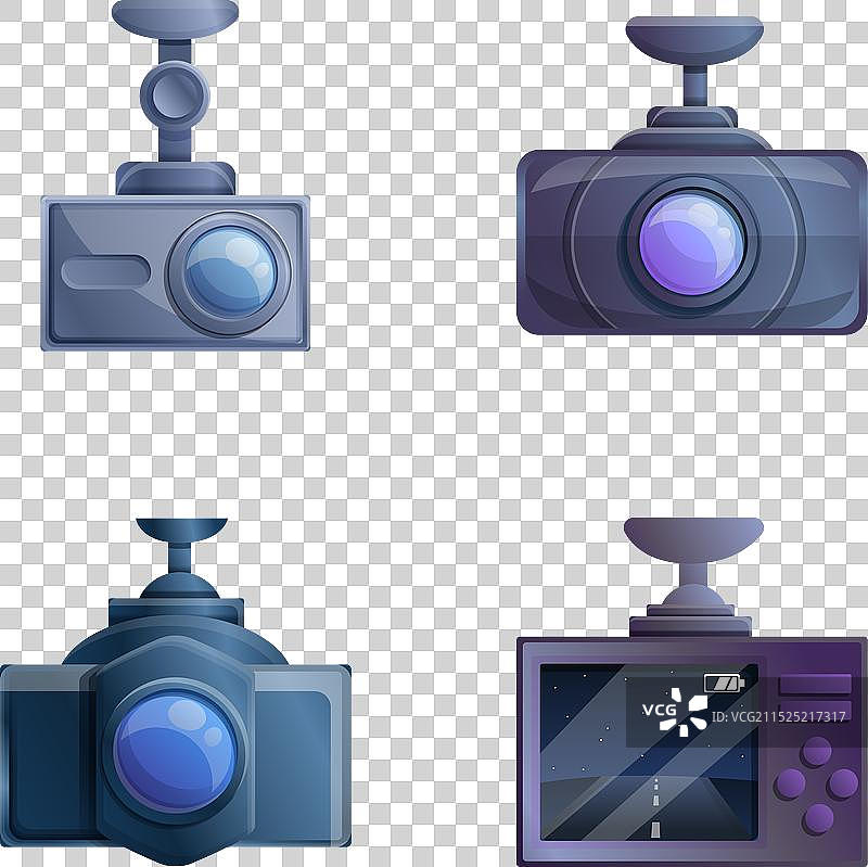 汽车记录仪图标卡通图片素材