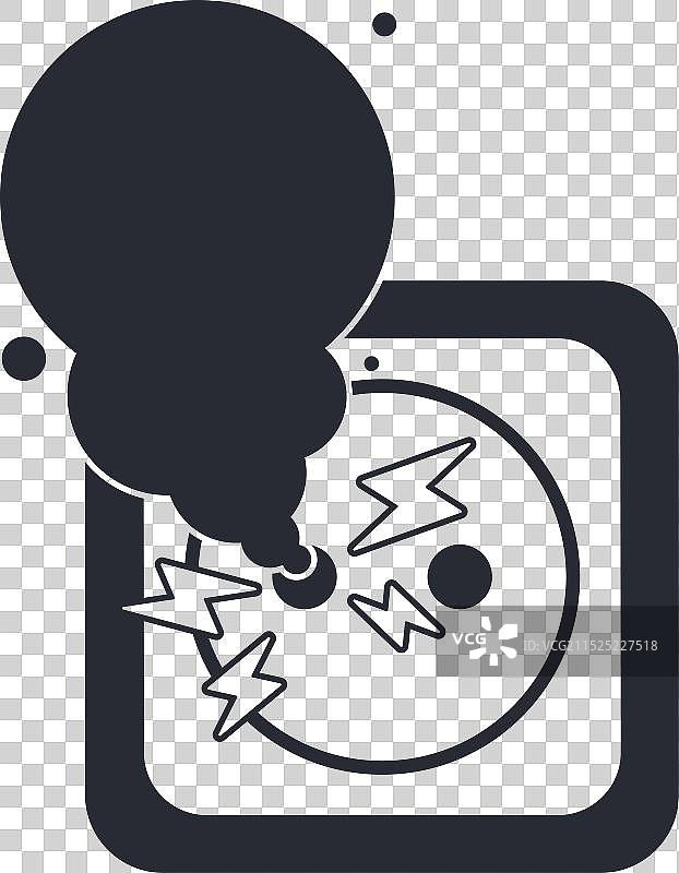 带火花的插座烟雾图片素材