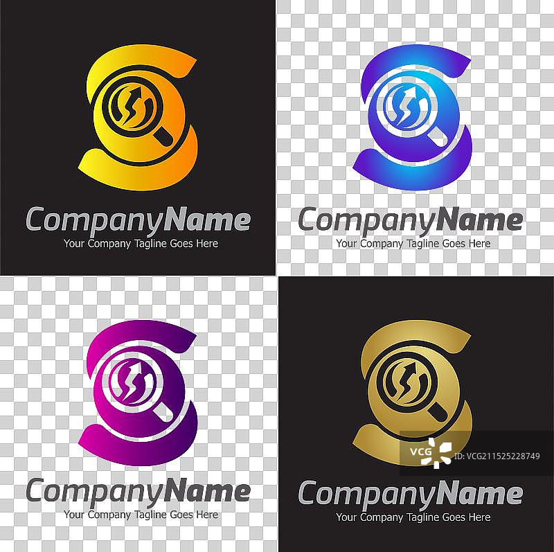 彩色字母S标志模板图片素材