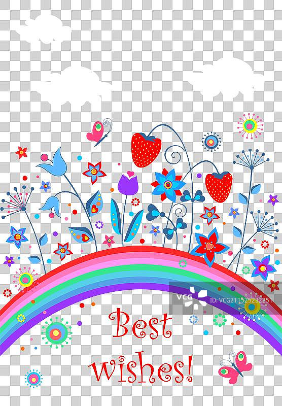 黄色夏季主题贺卡或海报图片素材