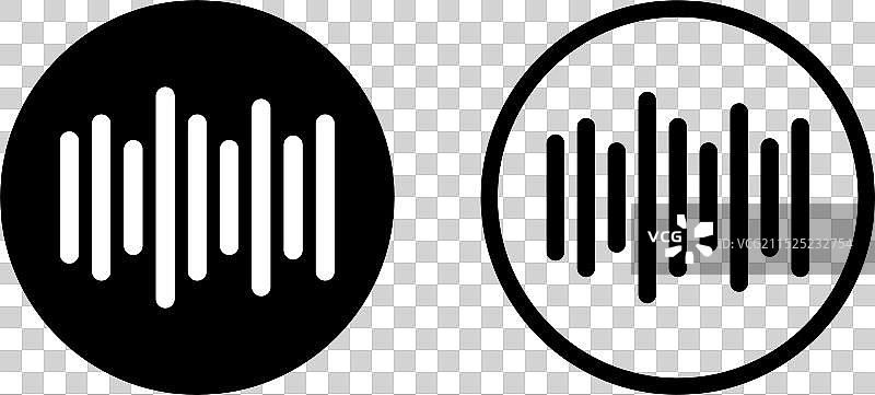 两种样式隔离的声波图标集图片素材