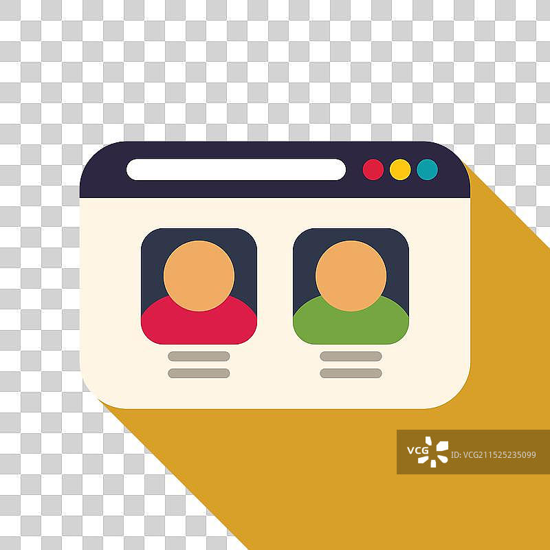 显示用户个人资料的双人网站图片素材