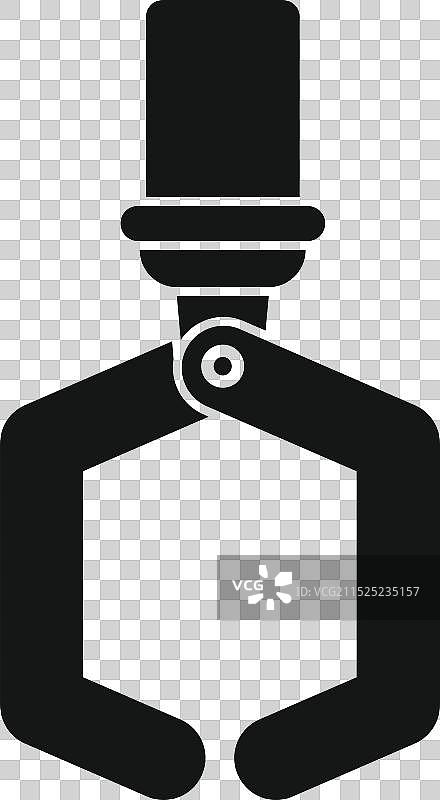 机械手臂抓取图标图片素材