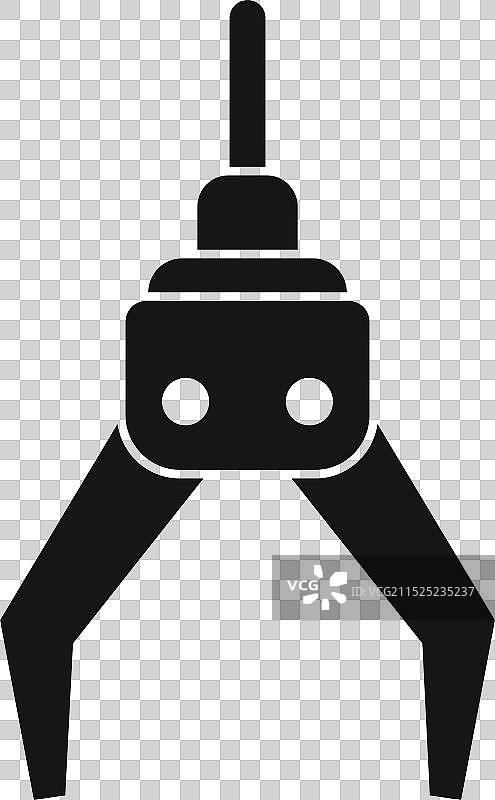 机器手臂用两根手指张开图片素材