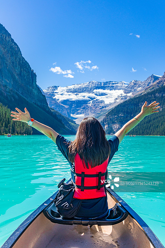 加拿大圣路易斯湖 温哥华风光 竖版2图片素材