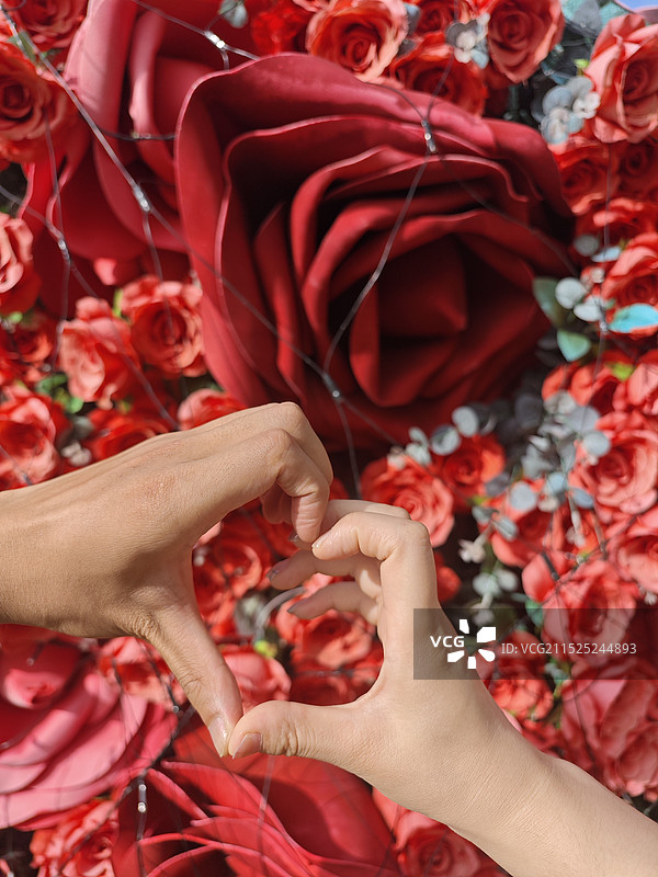 不规则手触玫瑰图片素材