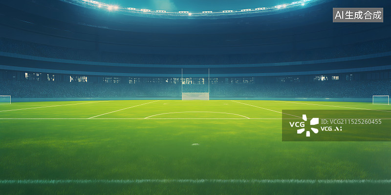 【AI数字艺术】足球场 体育场 草坪 运动 场景图片素材