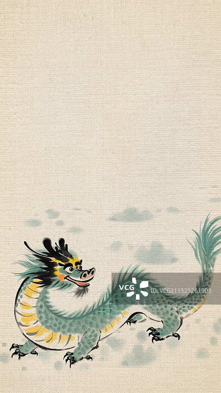 水墨国风十二生肖鼠牛虎兔龙蛇马羊猴鸡狗猪插画图片素材