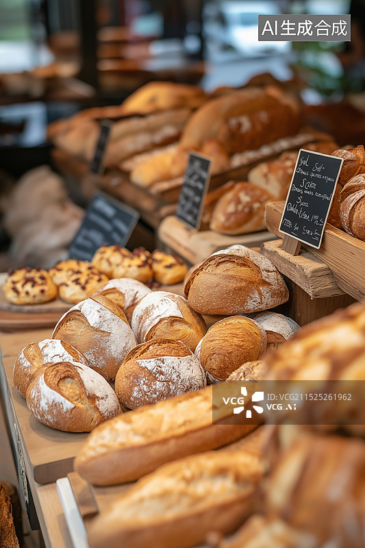 【AI数字艺术】餐饮美食面包图片素材