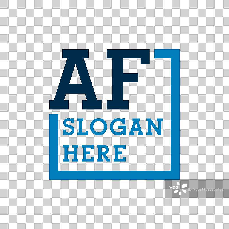 极简首字母标志A和F图片素材