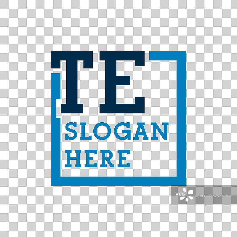 极简首字母标志设计 T和E TE图片素材