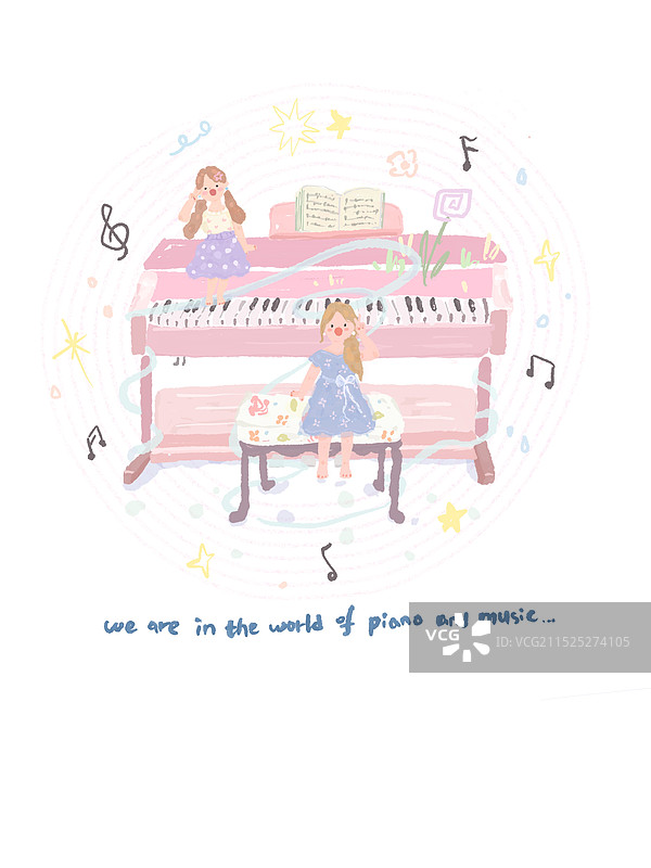 我们与钢琴图片素材