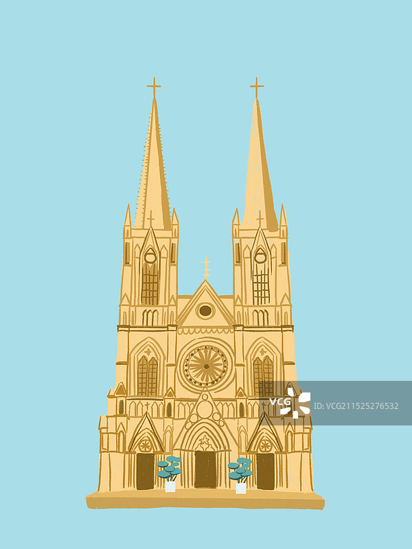 广州圣心大教堂图片素材