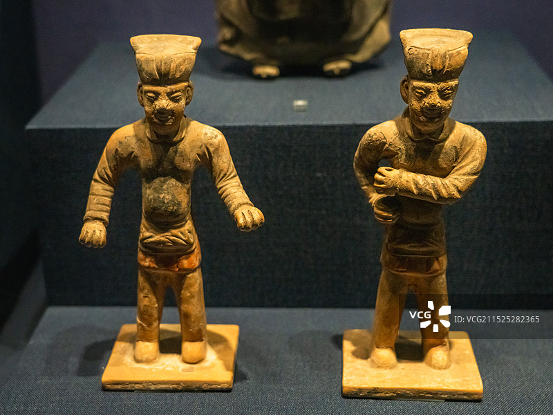 彩绘男立俑（宋）陕西历史博物馆藏 1955年兴平市出土图片素材