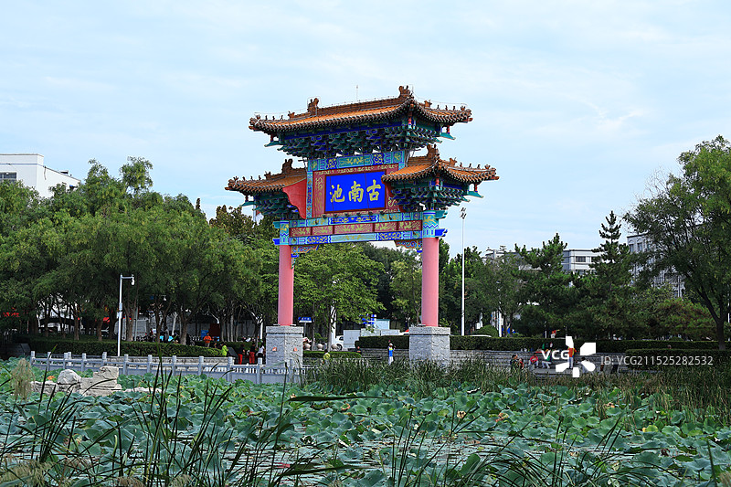 济宁南池景区图片素材