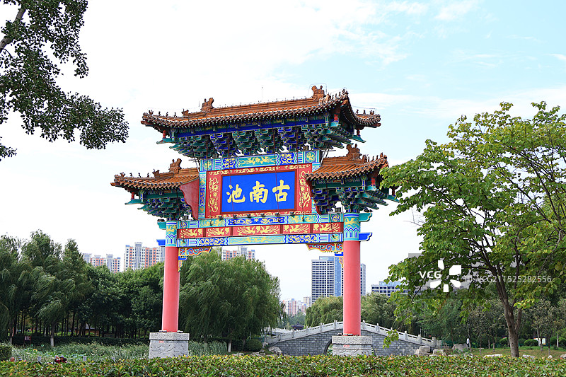 济宁南池景区图片素材