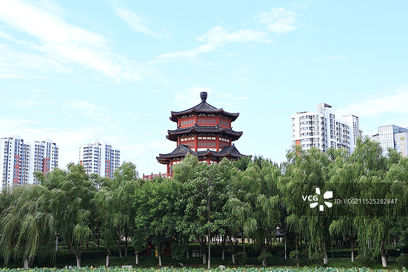济宁南池景区图片素材