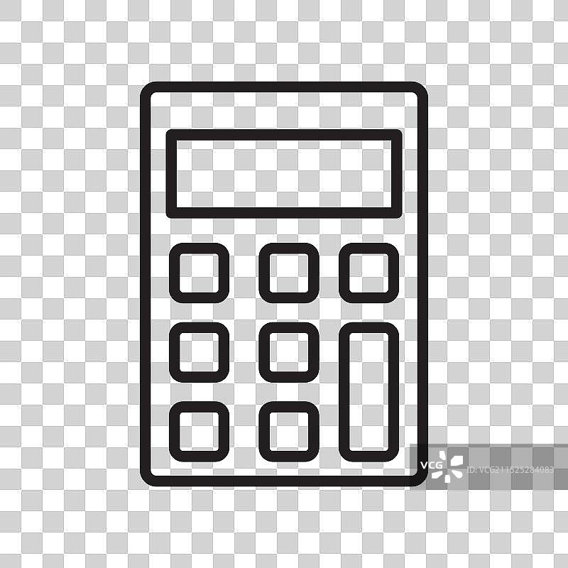 黑色计算器线性logo标志图片素材