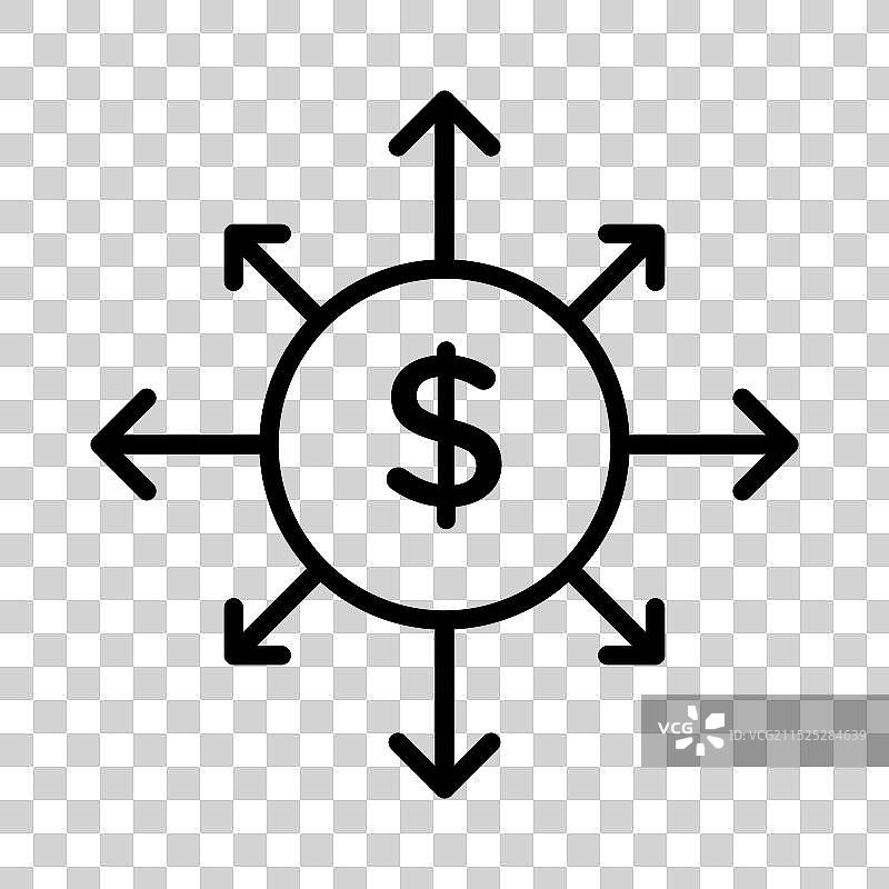 多元化投资线性标志图片素材