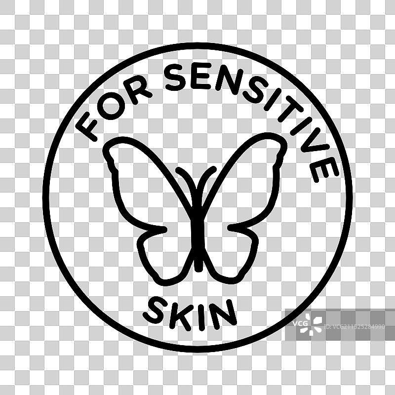 敏感肌肤线性图标图片素材