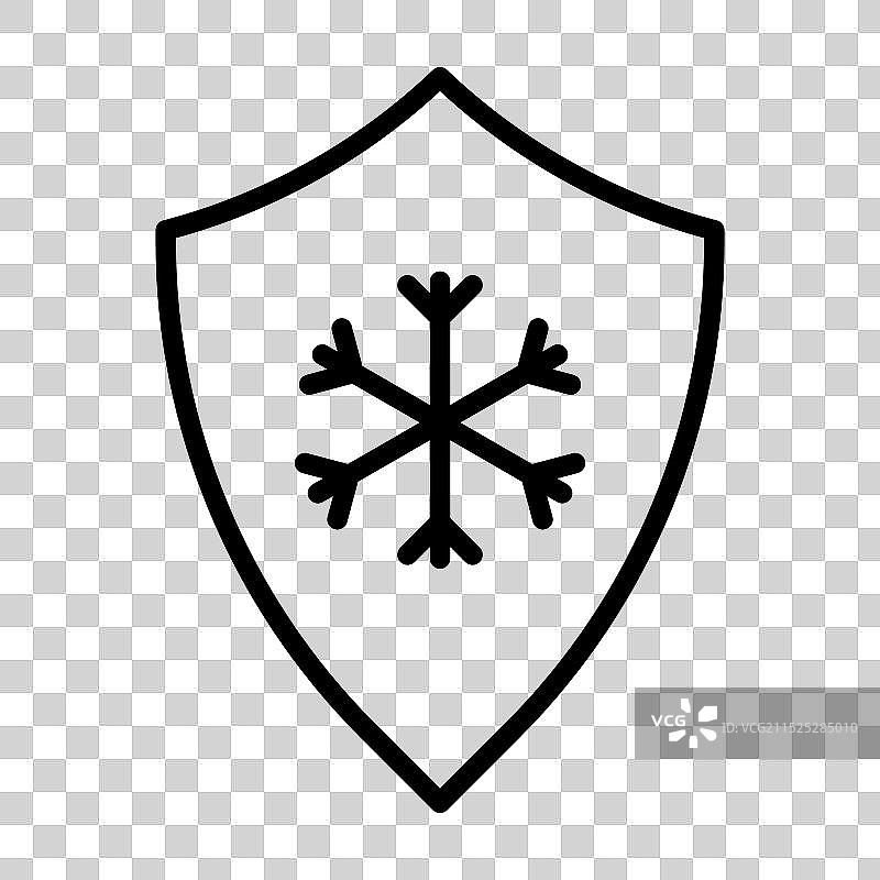 黑色耐寒图标线性标志图片素材