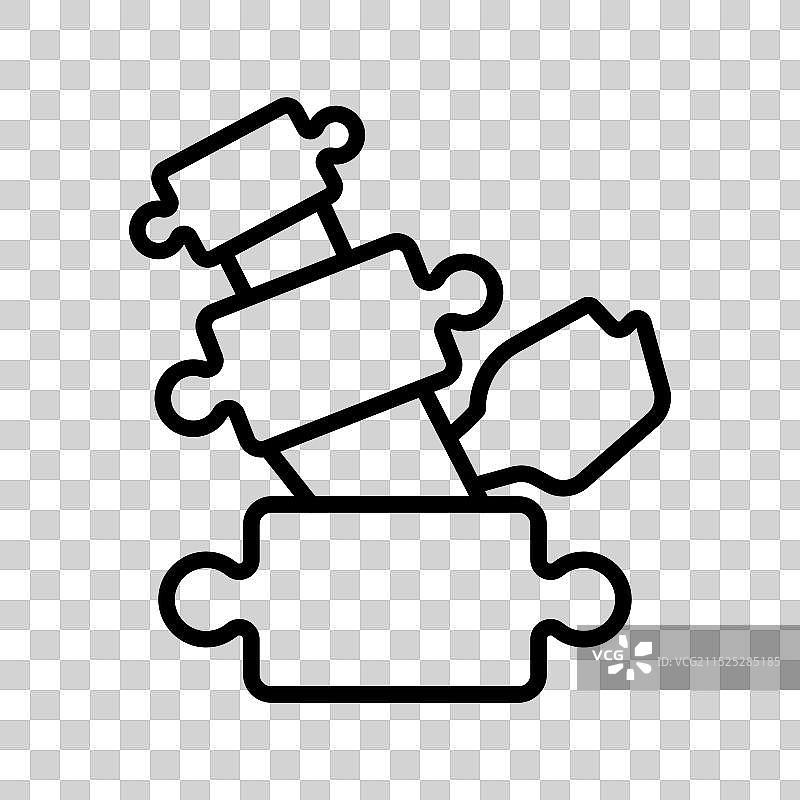 黑白线性疝气图标标志图片素材