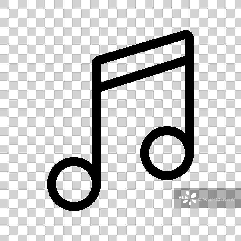 黑白线性音乐图标标志图片素材