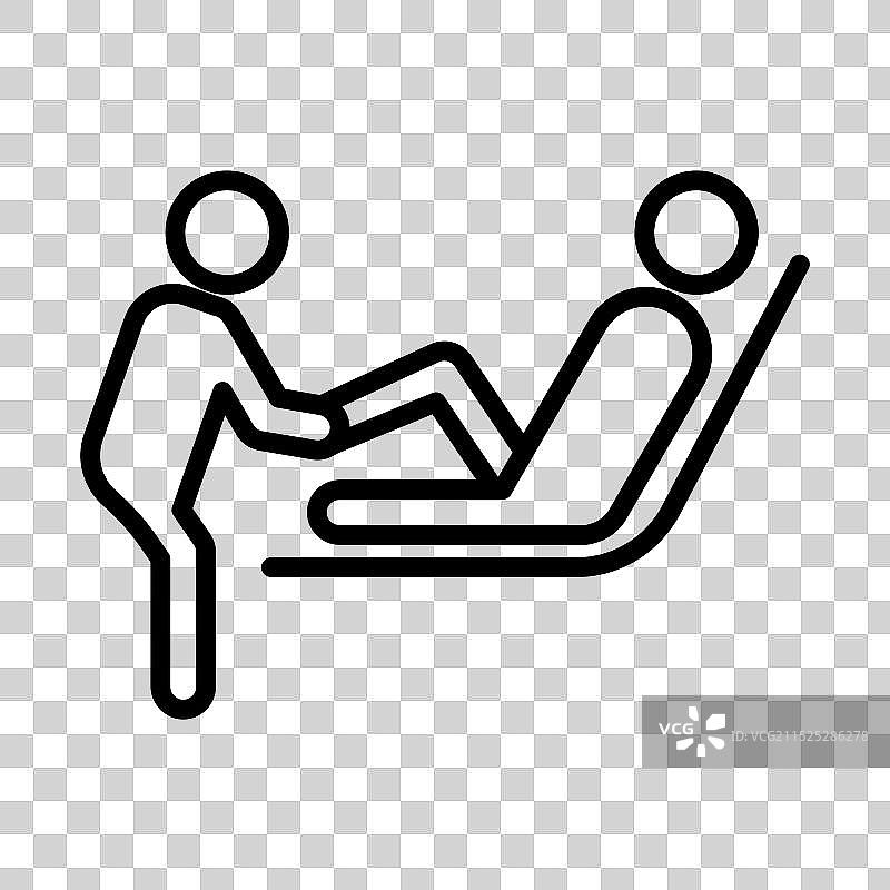 黑色理疗线性logo标志图片素材