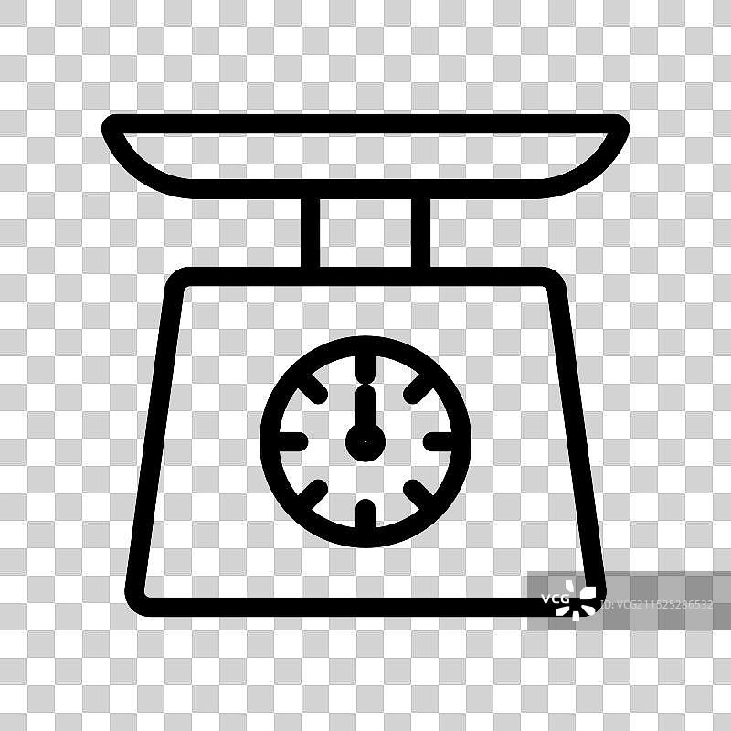 黑白线性天平图标标志图片素材