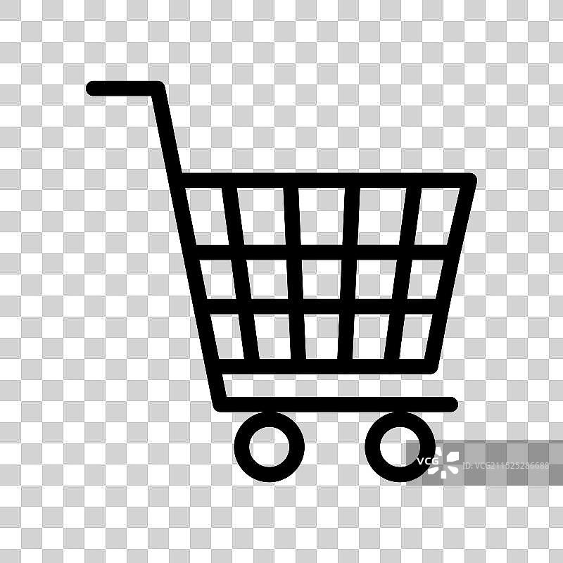 黑白线性购物图标标志图片素材