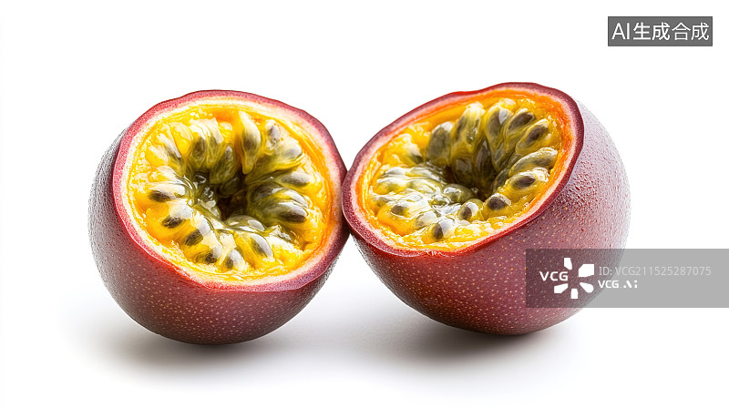 【AI数字艺术】新鲜美味的百香果图片素材
